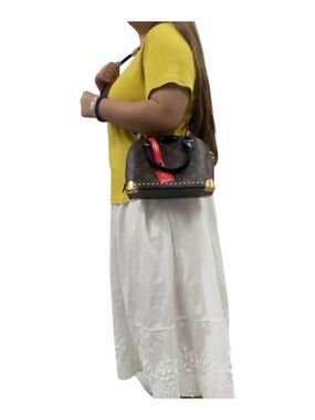 Designer-Inspired Brown Monogram Alma Trunk BB Satchel